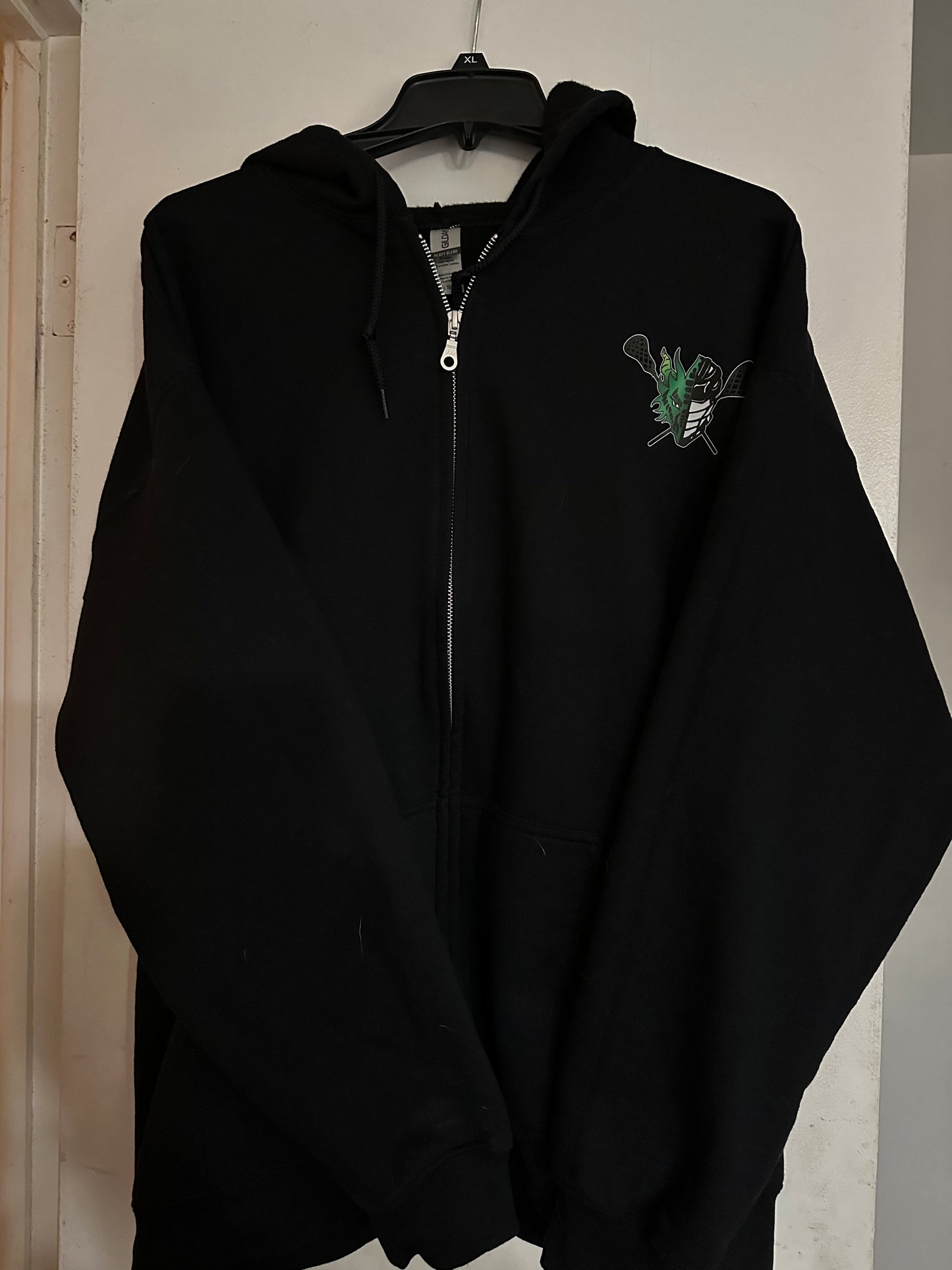 Dragons Lacrosse Zip Up Hoodie Full Color Logo