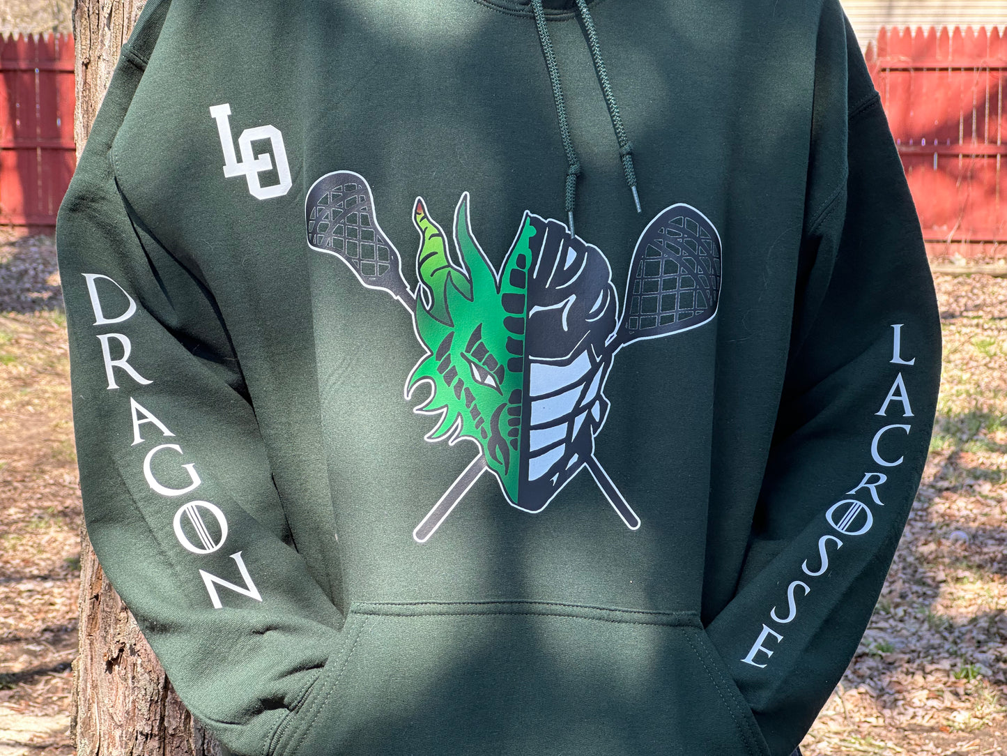 Dragons Lacrosse Hoodie Color Logo