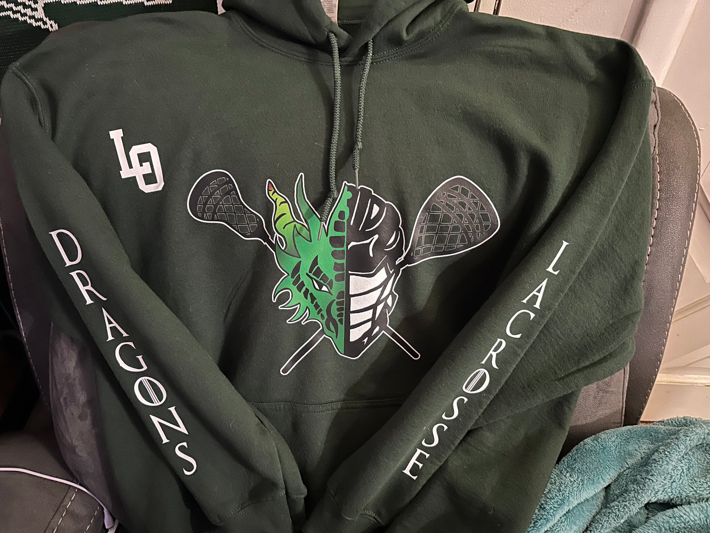 Dragons Lacrosse Hoodie Color Logo